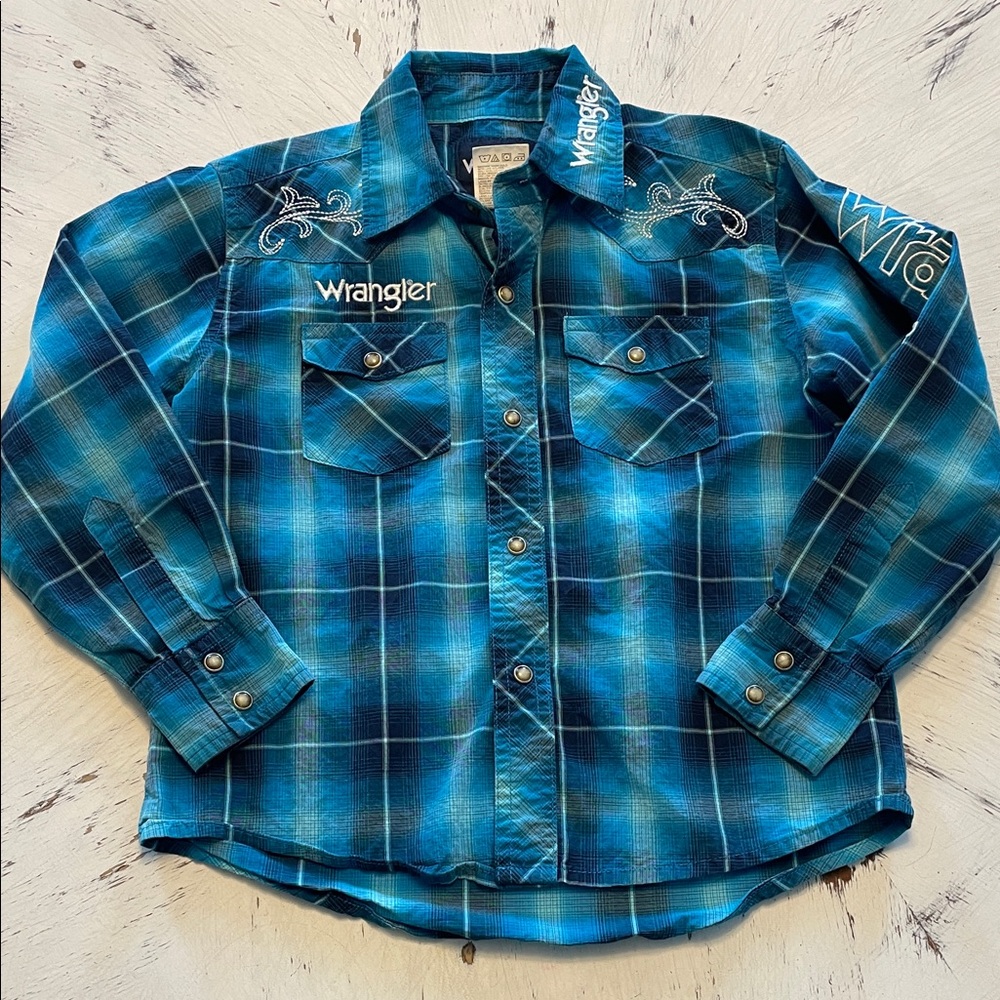 Kids Wrangler Western Button Down Shirt